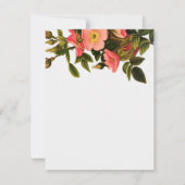 ヴィンテージバラビューティフルピンクボタニカル 招待状 (裏面)