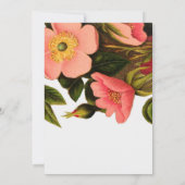 ヴィンテージバラビューティフルピンクボタニカル 招待状 (裏面)