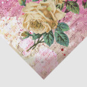 ヴィンテージバラピンククリームデクページ 薄葉紙 (詳細)