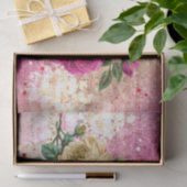 ヴィンテージバラピンククリームデクページ 薄葉紙 (ギフト)