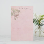 ヴィンテージバラピンクパーソナライズされた文具 便箋 (スタンド正面)