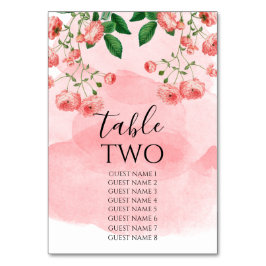 ヴィンテージバラピンクフローラボ結婚タニック テーブルナンバー