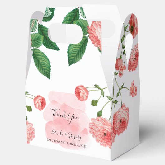 ヴィンテージバラピンクフローラボ結婚タニック フェイバーボックス (オープン)