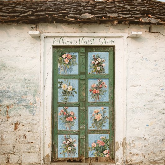 ヴィンテージバラピンクフローラ青と白のデコページ 薄葉紙