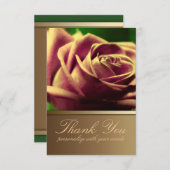 ヴィンテージバラフラワーサンキューノート 招待状 (正面/裏面)