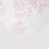 ヴィンテージバラフラワースケッチピンクの切り離し 薄葉紙 (詳細)