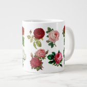 ヴィンテージバラフラワーズデコパージュ ジャンボコーヒーマグカップ (正面右)