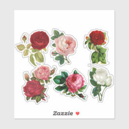 ヴィンテージバラフラワーズブケッツ シール