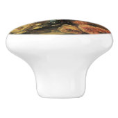 ヴィンテージバラフラワーズ金ゴールドフローラ印象派 セラミックノブ (側面)