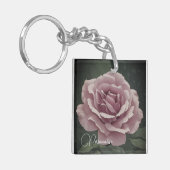 ヴィンテージバラフラワーダスキピンクグリーンフローラ キーホルダー (正面左)