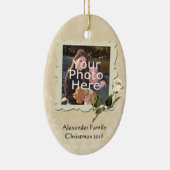 ヴィンテージバラフレーム写真クリスマスオーナメント セラミックオーナメント (右)