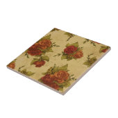 ヴィンテージバラフローラウォ動揺してールペーパーレッドローズ タイル (側面)