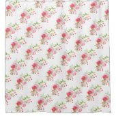 ヴィンテージバラフローラカントリーブーケ シャワーカーテン (正面)