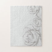 ヴィンテージバラフローラグレー装飾 ジグソーパズル (縦)