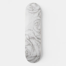 ヴィンテージバラフローラグレー装飾 スケートボード