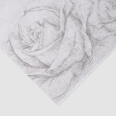 ヴィンテージバラフローラグレー装飾 薄葉紙 (詳細)