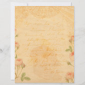 ヴィンテージバラフローラスタイルスクラップブック紙 (正面)