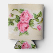 ヴィンテージバラフローラタイル 缶クーラー (正面)