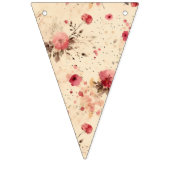 ヴィンテージバラフローラバンティングフラッグピンクとクリーム バンティングフラッグ (第3の旗)