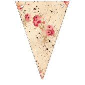 ヴィンテージバラフローラバンティングフラッグピンクとクリーム バンティングフラッグ (第2の旗)