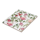 ヴィンテージバラフローラピンクの花 タイル (側面)