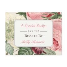 ヴィンテージバラフローラブライダルシャワーレシピ