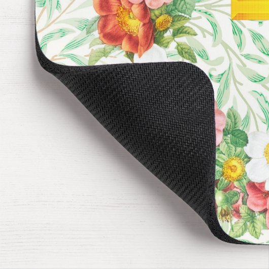 ヴィンテージバラフローラリースクロスマウスパッド マウスパッド (コーナー)