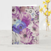 ヴィンテージバラフローラルパターンイラストレーション カード (黄色い花)