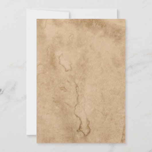 ヴィンテージバラフローラ古い紙日付の保存 招待状 (裏面)