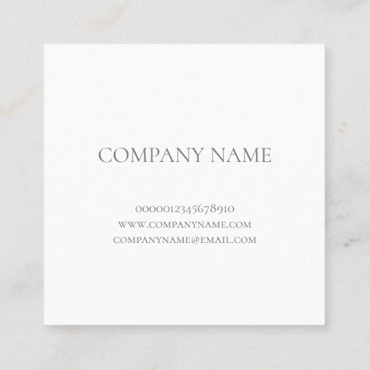 ヴィンテージバラフローラ名刺 スクエア名刺 (裏面)