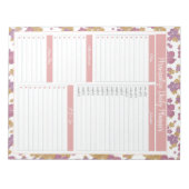 ヴィンテージバラフローラ毎日プランナースケジュール ノートパッド (正面)