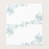 ヴィンテージバラフローラ空白の座席表 名刺 (外部フラット)