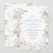 ヴィンテージバラフローラ結婚式招待状 招待状 (正面/裏面)