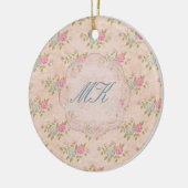 ヴィンテージバラフローラ セラミックオーナメント (左)