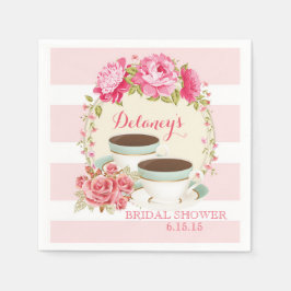 ヴィンテージバラブライダルシャワーティーナプキンス スタンダードカクテルナプキン