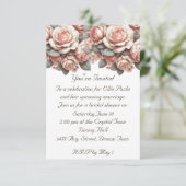 ヴィンテージバラブライダルブーケ 招待状 (スタンド正面)