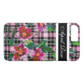 ヴィンテージバラブラック/ピンクプライモノグラムのド Case-Mate iPhoneケース (裏面(横))