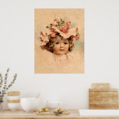 ヴィンテージバラボンネットガール ポスター (キッチン)