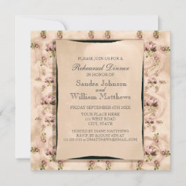 ヴィンテージバラリハーサルディナー招待状 招待状