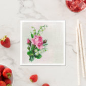 ヴィンテージバラリリーオブザバレー紙ナプキンス スタンダードカクテルナプキン (インサイチュ)