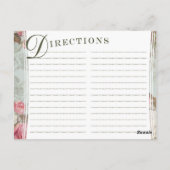 ヴィンテージバラレシピカード ポストカード (裏面)