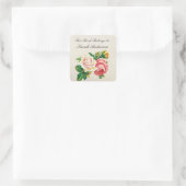 ヴィンテージバラレディースブックプレートシール スクエアシール (バッグ)