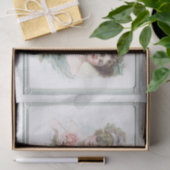 ヴィンテージバラレディーフレームイエローピンクローズエレガント 薄葉紙 (ギフト)