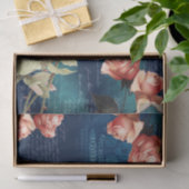 ヴィンテージバラロマンチックダークティッシュペーパー 薄葉紙 (ギフト)