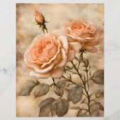 ヴィンテージバラ両面スクラップブック紙 (裏面)