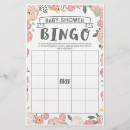 ヴィンテージバラ両面ベビーシャワーゲーム チラシ