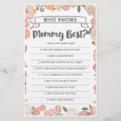 ヴィンテージバラ両面ベビーシャワーゲーム チラシ (裏面)