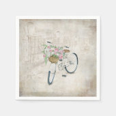 ヴィンテージバラ入り スタンダードカクテルナプキン (正面)