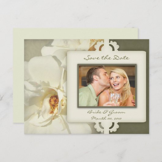 ヴィンテージバラ写真はがきを保存する 案内ポストカード (正面/裏面)