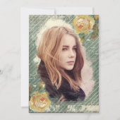 ヴィンテージバラ写真テンプレートエレガントバースデーパーティー 招待状 (正面)